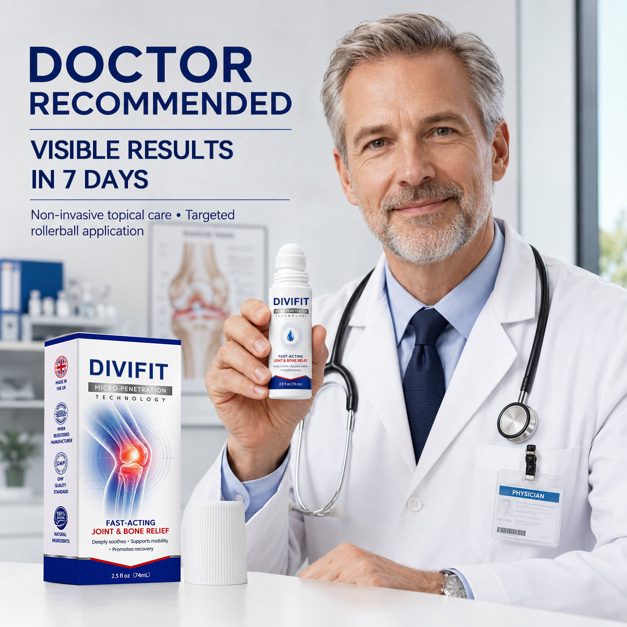 Divifit® 0.05mm Micro-Needle Bone & Joint Recovery Roller