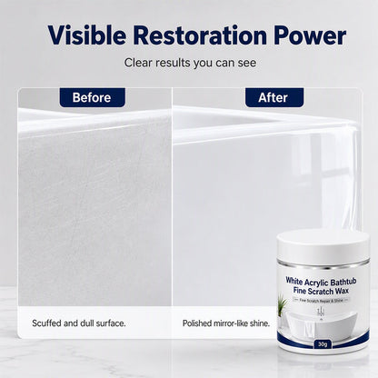 White Acrylic Bathtub Fine Scratch Repair Wax – Quick-Fix Surface Restorer