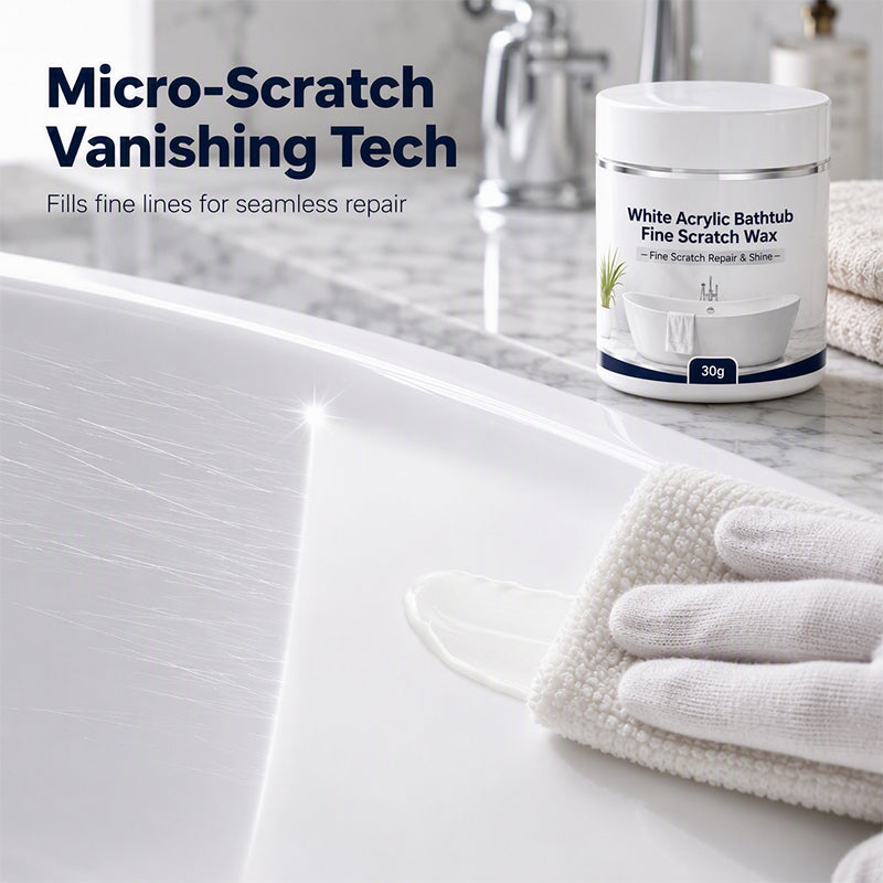 White Acrylic Bathtub Fine Scratch Repair Wax – Quick-Fix Surface Restorer